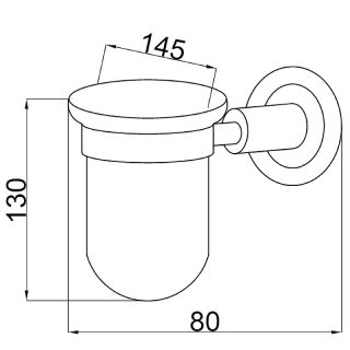 Стакан для зубных щёток Boheme Murano 10904-GR-CR хром/бирюзовый